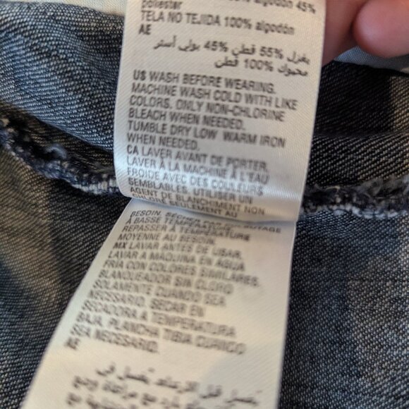 Like New Sun & Stone Men's Reeves Trucker Hooded Blue Denim Jacket Size M - Picture 6 of 9